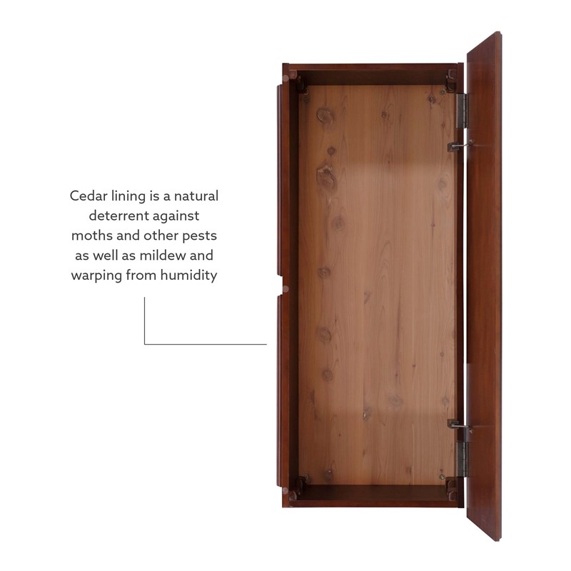 Linon Chadwick Traditional Cedar Chest in Rich Cherry Finished Wood