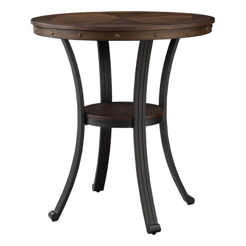 franklin rustic umber pub table