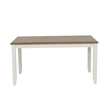 Linon Jane 2 Tone Wood Dining Table in Rustic Taupe and Vanilla White