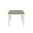 Linon Jane 2 Tone Wood Dining Table in Rustic Taupe and Vanilla White