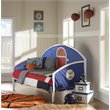 Linon Big Game Steel Youth Daybed with Baseball & Basketball Images in White