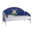Linon Big Game Steel Youth Daybed with Baseball & Basketball Images in White