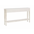 Linon Sadie Long Console Table with 4 Drawers and Shelf in Distressed Cream Wood