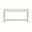 Linon Sadie Long Console Table with 4 Drawers and Shelf in Distressed Cream Wood