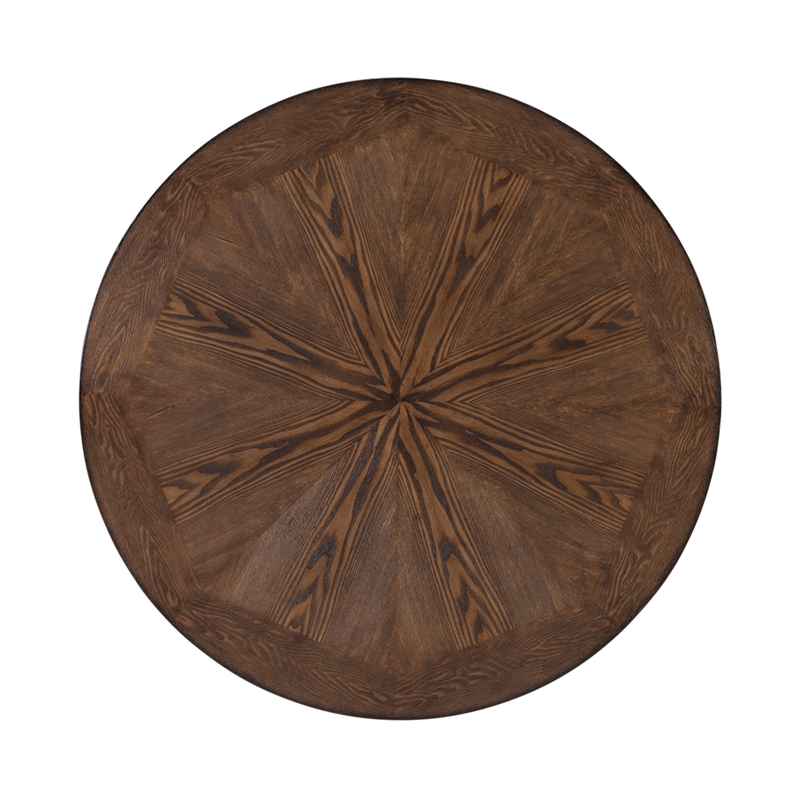 Linon Franklin Wood and Metal End Table in Rustic Umber Brown Cymax