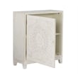 Linon Grace Storage Accent Cabinet in Smokey Off White Distressed Wood