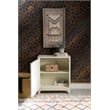 Linon Grace Storage Accent Cabinet in Smokey Off White Distressed Wood