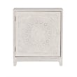Linon Grace Storage Accent Cabinet in Smokey Off White Distressed Wood