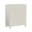 Linon Grace Storage Accent Cabinet in Smokey Off White Distressed Wood