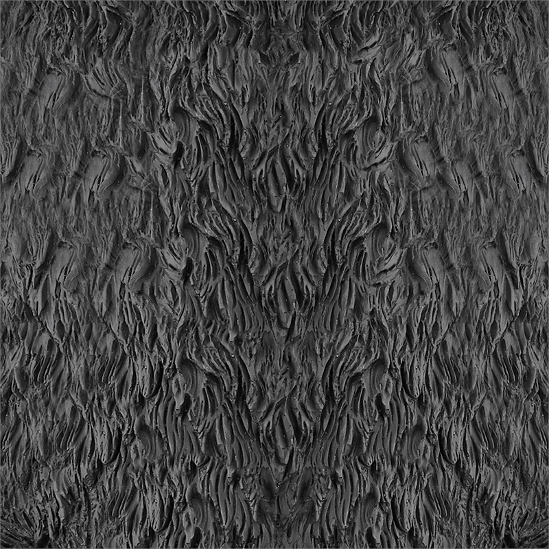 Linon Barney Bear Resin Accent Table Glass Top with Beveled Edge in Dark Brown