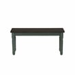 Linon Willow Wood 2 Tone Dining Bench in Distressed Teal Blue