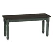 Linon Willow Wood 2 Tone Dining Bench in Distressed Teal Blue
