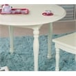 Linon Madi Youth Wood Table and Two Chair Set in Vanilla White