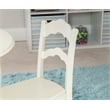 Linon Madi Youth Wood Table and Two Chair Set in Vanilla White