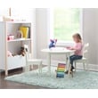 Linon Madi Youth Wood Table and Two Chair Set in Vanilla White