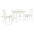 Linon Madi Youth Wood Table and Two Chair Set in Vanilla White