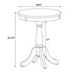 Linon Palmetto Round Pedestal Accent Table in Black Painted Wood