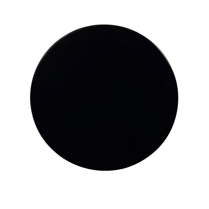 Linon Palmetto Round Pedestal Accent Table in Black Painted Wood