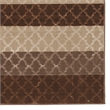 Linon Evolution Trellis Stripes Power Loomed Polyester 8'R Rug in Beige