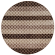 Linon Evolution Trellis Stripes Power Loomed Polyester 8'R Rug in Beige