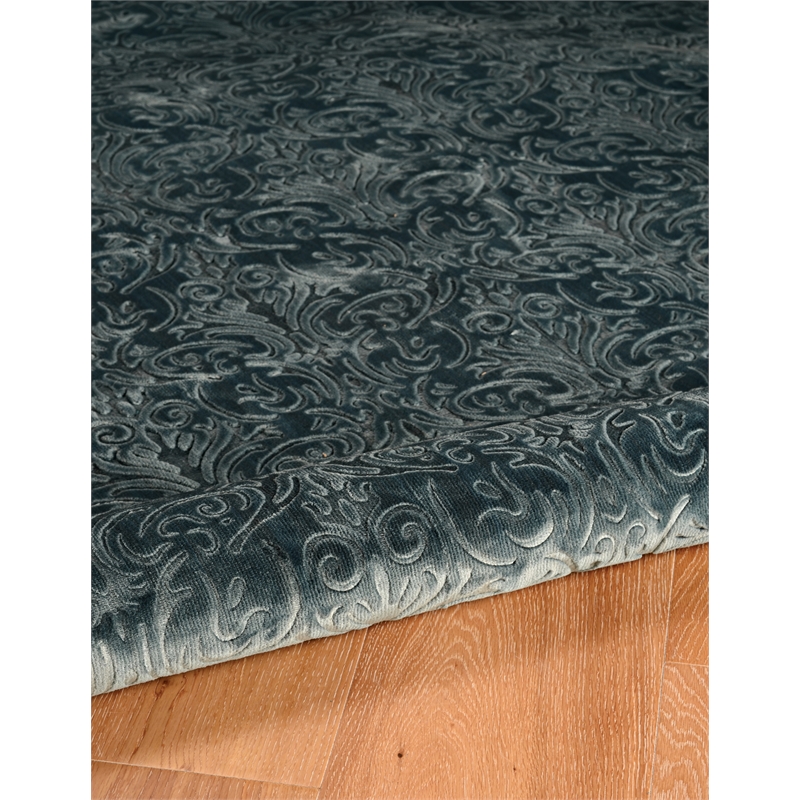 Linon Evolution Damask Power Loomed Polyester 5'x7'6