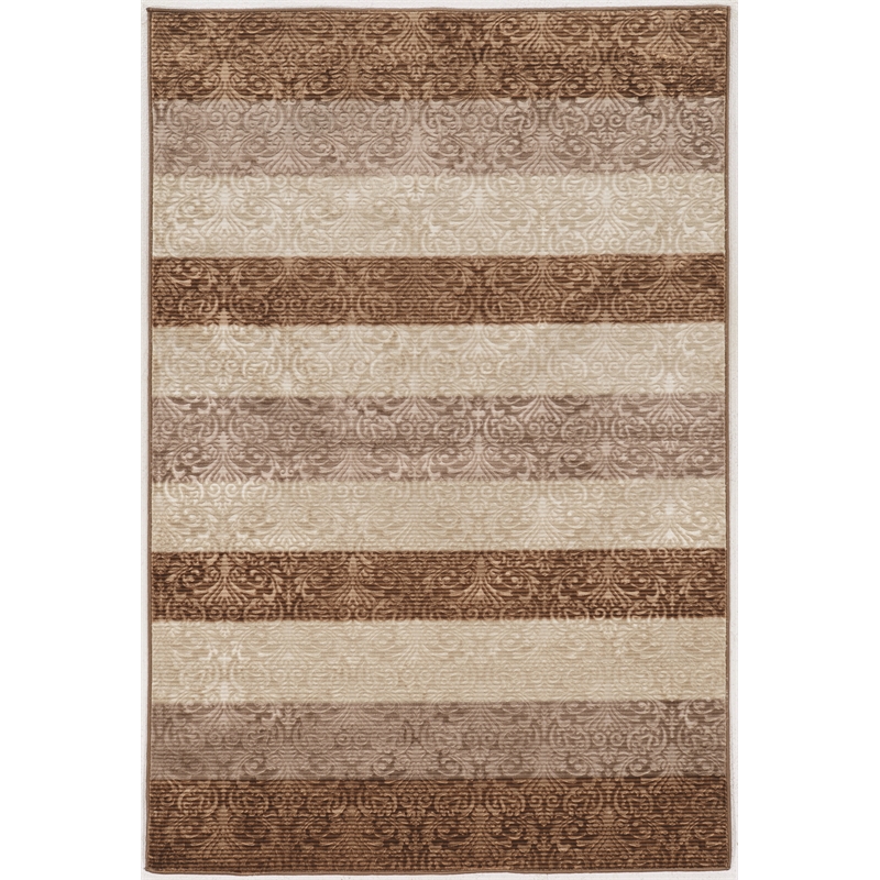 Linon Evolution Damask Stripe Power Loomed Polyester 5'x7'6