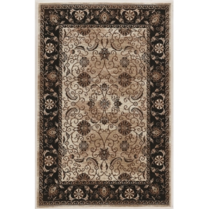 Linon Vintage Isfahan Power Loomed Microfiber Polyester 2'x3' Rug in Ivory