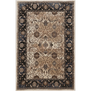 Linon Vintage Isfahan Power Loomed Microfiber Polyester 2'x3' Rug in Ivory