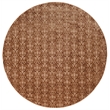 Linon Evolution Damask Power Loomed Polyester 8'R Rug in Brown