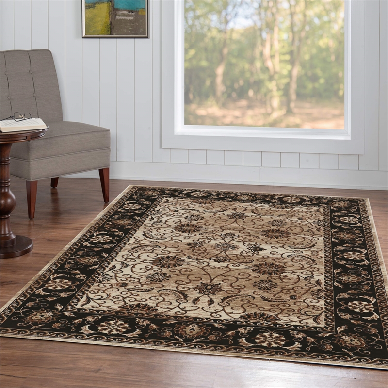 Linon Vintage Isfahan Power Loomed Microfiber Polyester 5'x7'6