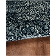 Linon Vintage Ilussion Power Loomed Microfiber Polyester 2'x10' Rug in Navy