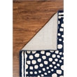 Linon Aspire Scallop Hand Tufted Wool 8'x11' Rug in Navy