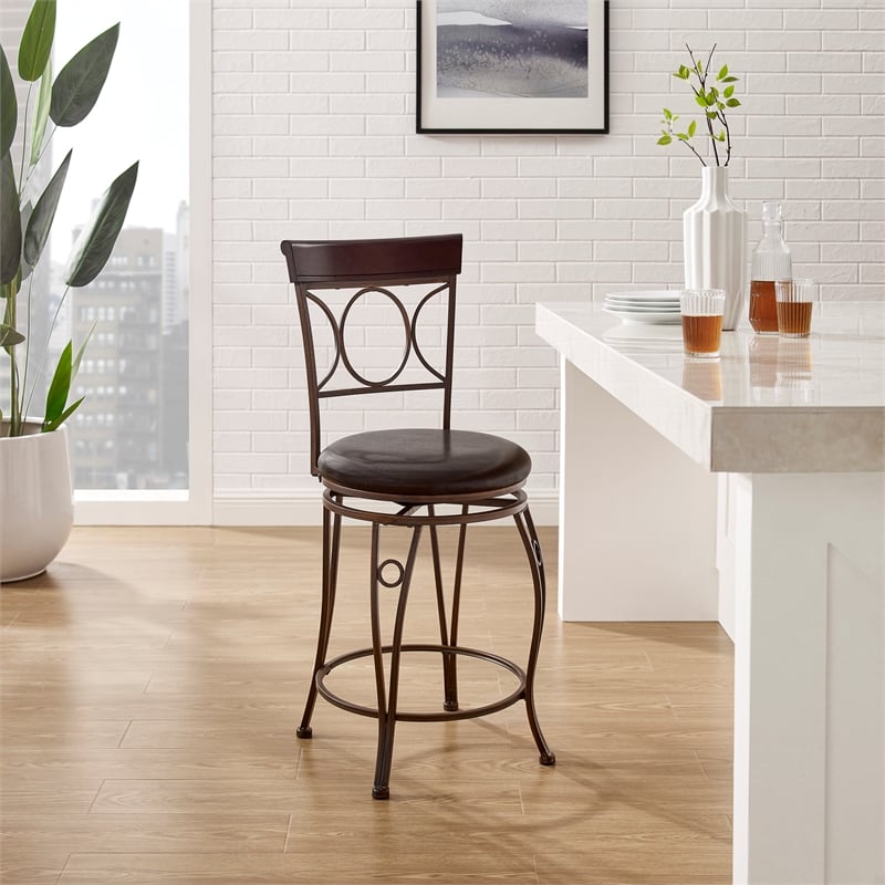 Linon Circles Swivel Counter Stool 24.5