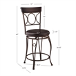 Linon Circles Swivel Counter Stool 24.5