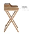 Linon Cade Folding Desk with Small Drawer in Rustic Brown Finished Wood