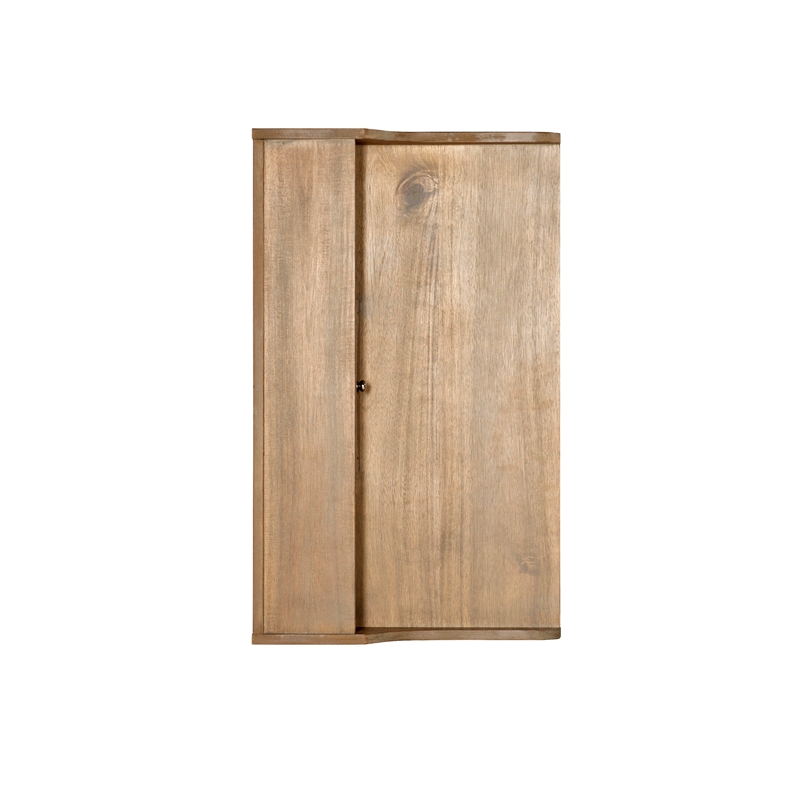 Linon Cade Folding Desk with Small Drawer in Rustic Brown Finished Wood