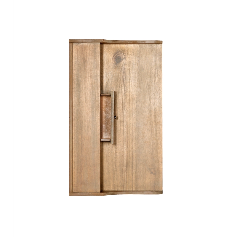 Linon Cade Folding Desk with Small Drawer in Rustic Brown Finished Wood