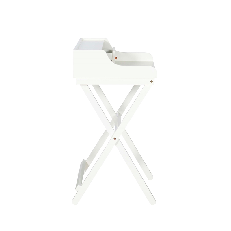 Linon Cade Wood One Drawer Folding Desk in White
