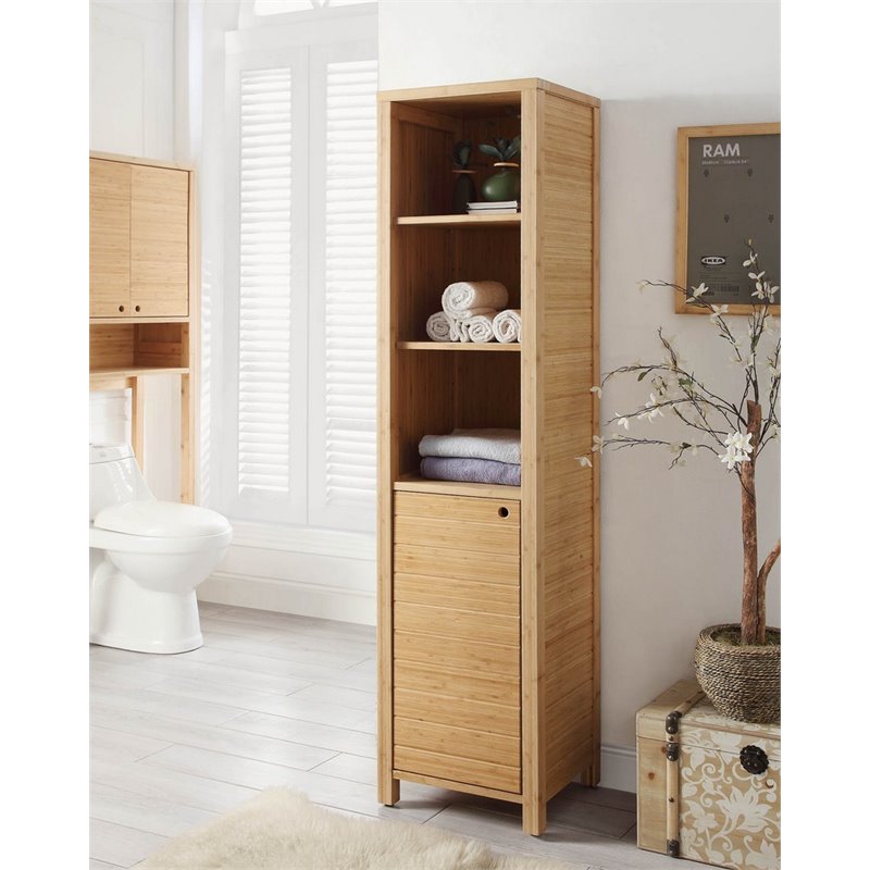Linon Stefan One Door Tall Cabinet