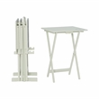 Linon Lorie Wood Compass Five Piece Tray Table Set in Gray