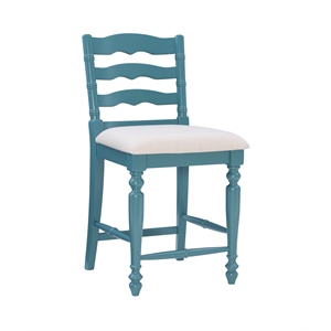 linon marino bar stool in antique blue