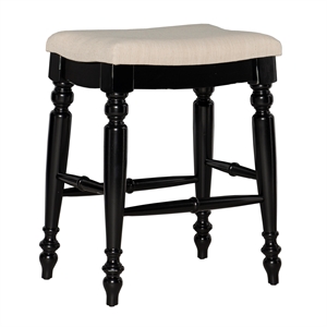 linon marino upohlstered bar stool in black