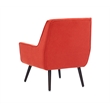 Linon Trelis Upholstered Tufted Accent Chair Black Legs in Pimento Red Fabric