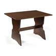 Linon Montery Backless 3 Piece Dining Nook with Storage in Walnut Finished Wood