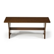 Linon Montery Backless 3 Piece Dining Nook with Storage in Walnut Finished Wood