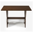 Linon Montery Backless 3 Piece Dining Nook with Storage in Walnut Finished Wood