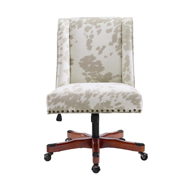 linon cow print office chair