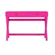 Linon Peggy Wood Two Drawer Writing Desk in Pink