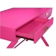 Linon Peggy Wood Two Drawer Writing Desk in Pink