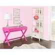Linon Peggy Wood Two Drawer Writing Desk in Pink